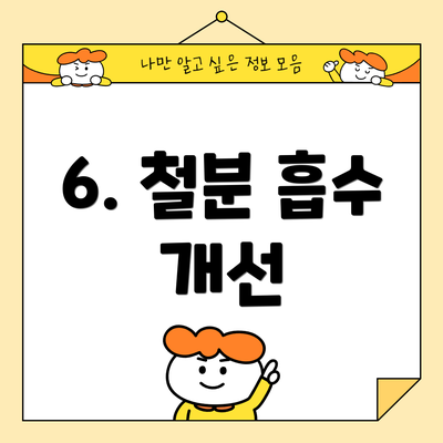 6. 철분 흡수 개선