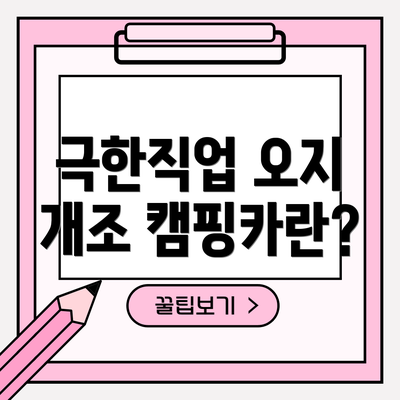 극한직업 오지 개조 캠핑카란?