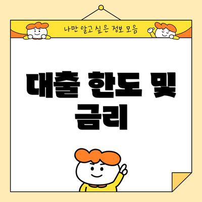 대출 한도 및 금리