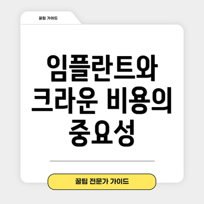 임플란트와 크라운 비용의 중요성