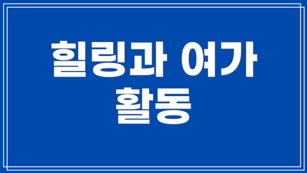 힐링과 여가 활동